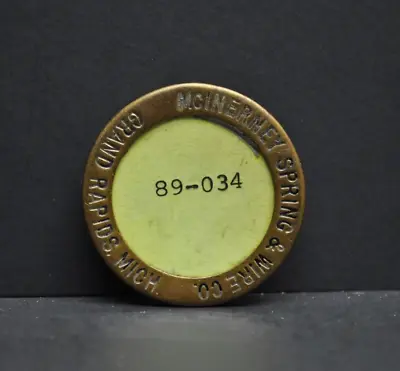 Vintage McInerney Spring & Wire Co Grand Rapids MI Employee ID Badge • $27.99