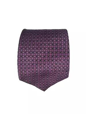 Van Heusen Purple Tie Silk Made In USA Geometric Casual Formal Retro Evening • $7.49