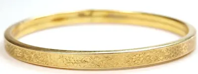 Antique Art Deco 1920'S Baby Bangle Bracelet 14K Yellow Gold ID 6.5  4.12 MM • $599