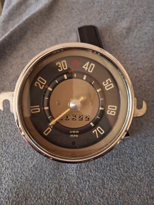 $48 • Buy Vintage Original Vw Bus Westfalia Double Cab 70 Mph Vdo Speedometer 1955 To 1960
