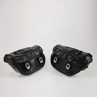 Vintage Harley-Davidson 84-99 Softail Fatboy Black OEM Leather Saddlebags Set • $479.96