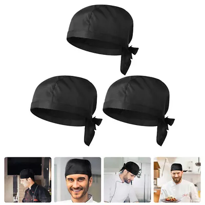 3Pcs Makeup Hair Net Head Mesh Cooking Hat Bonnet Adjustable Chef Hat • £9.99