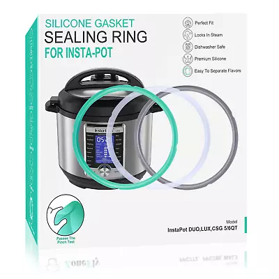 6 Quart Instant Pot Sealing Ring - Pinch Test 100% Silicone Gasket Seal Rings Fo • $24.99