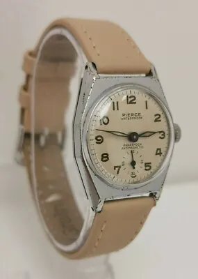 £105 • Buy Vtg 1940s Pierce 15J Parashock Brevete S.G.D.G Gents Unisex Military Style Watch