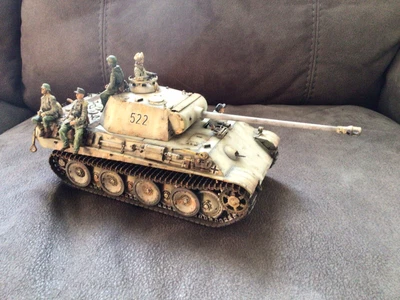 £85 • Buy 1/35 Built German Panther Medium Tank Inc Tank Crew/ Infantry