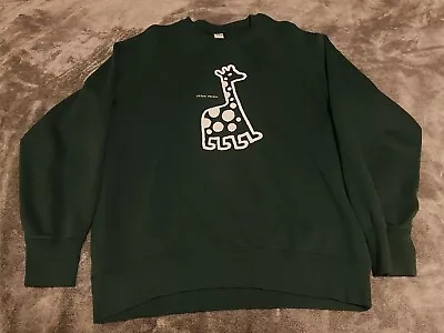 Uniqlo X Jason Polan Sweatshirt Men’s Size XL Green Giraffe UT • $49.99