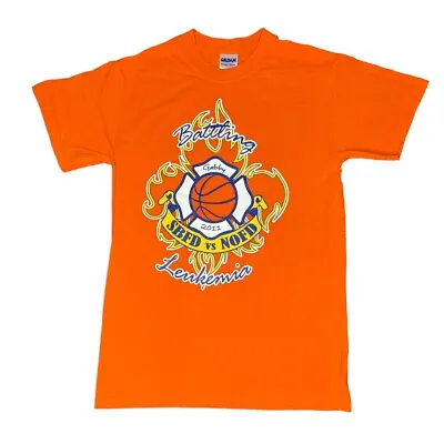 Gildan Unisex T-Shirt Tee Basketball Event Charity Awareness 2011 Orange S VGC • £12.99