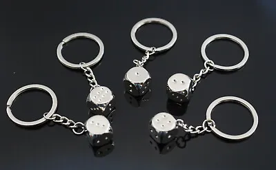 $13.99 • Buy 5x PCS Lot - Dice Keychain Keyring Metal Car Bag Keychains Key Holder Gift