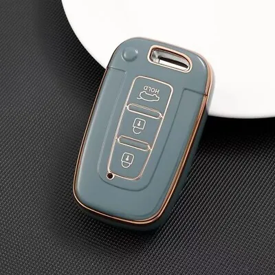 $18.99 • Buy TPU Car Smart Remote Key Fob Case Cover For Hyundai Accent Ix35 I30 For KIA Grey