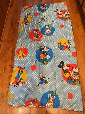 Vintage Disney Mickey Mouse Children's Sleeping Bag W/ Friends • $36