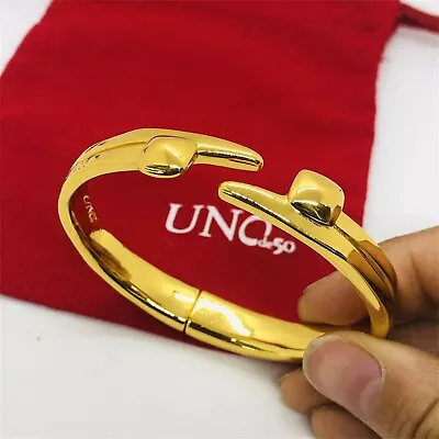 UNO De 50 Gold Feelings Bracelet Double-headed Nail • $60