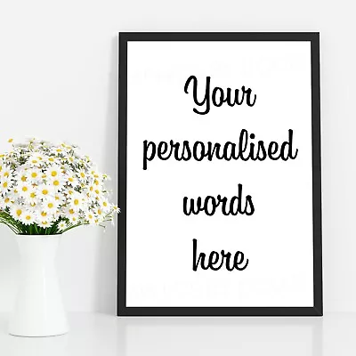 £5.99 • Buy Personalised Typography Words Inspirational Choose Quote A5-A1 Print Poster