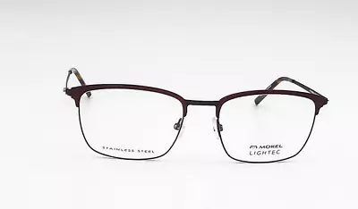 Morel Lightec Omicron 37 30197L Brown Browline Eyeglasses Frames  57-19-150 • $124.95