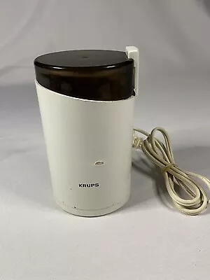 Vintage Krups Type 203 Coffee Bean Spice Mill Grinder Fast One Touch Tested Work • $6.99