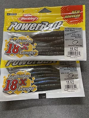 Berkley PowerBait Flute Worm Soft Plastic Finesse Mike Iaconelli 2 Packs • $7.99