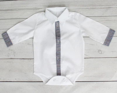 £10.90 • Buy Baby Boy White Smart Shirt Style Formal Bodysuit Body Shirt Long Sleeve 0-18M 
