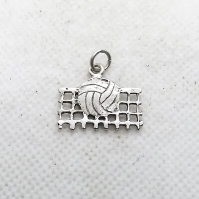 Sterling Silver 925 Volley Ball & Net Necklace Pendant K4660 • $19.95