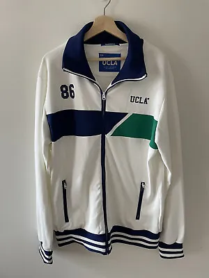 UCLA Orloff Retro 70’s Indie Chest Panel Track Jacket In White.XXXL. • £24.90