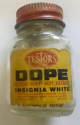 Vintage 1950s Testors Dope Paint Insignia White  *dried Control Line Airplane • $13.99