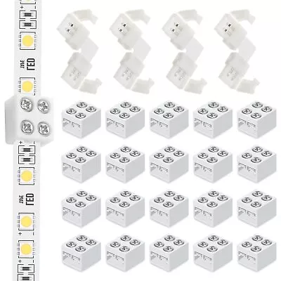 Pcs LED Tape Light Connectors 4 Pcs L Shape 2 Pin LED Connectors For Strip Light • $14.50