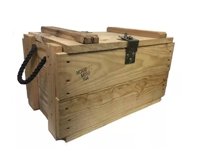 Military Wood Ammo Box 19 1/2” X 11 1/2” X 11 1/2” • $45.99