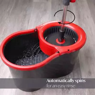 £8.99 • Buy 360° Floor Magic Spin Mop Bucket Stainless Steel Spinner Microfibre Heads