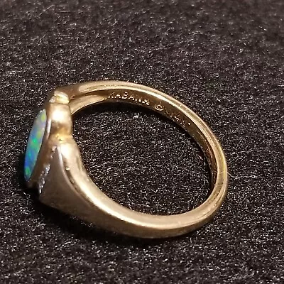 Authentic Kabana 18K Yellow Gold Ring Premium Opal Inlay Diamonds • $1300