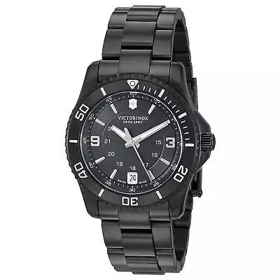 Victorinox Swiss Army Women's Watch Maverick Small Black Steel Bracelet 241799 • $111.21