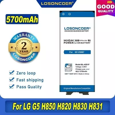 LOSONCOER 5700mAh Battery For LG G5 G5 Lite G5 SE AS992 H820 H830 H840 H845 H848 • £26.02