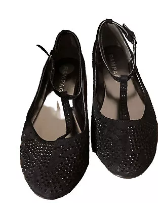 Rampage Size 6.5M Women’s Black Sequins Flats Shoes • $8.99