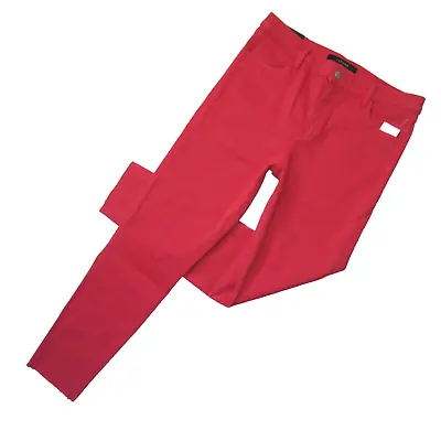 NWT J Brand Alana High Rise Crop In Carmine Red Photo Ready Stretch Jeans 32 • $62