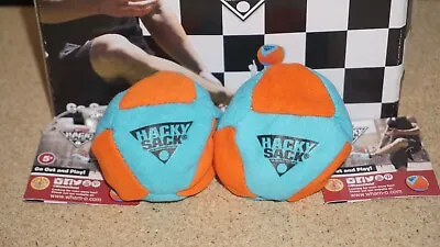 (2 Set) Hacky Sack Footbag Wham-O Football Foot Trainer Orange Blue • $12.99