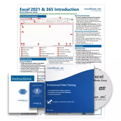 Learn EXCEL For Microsoft 365 DELUXE Training Tutorial Course & Reference Guide • $40