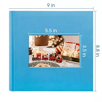 $22.99 • Buy Photo Album Of 200 4x6 Pictures Pockets With Memo 2 Per Page For Vacation Photo