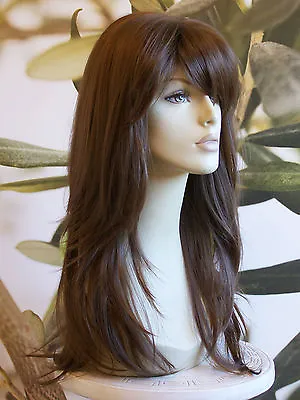 Full Womens Long Heat Resistant Hair Wig Brown Blonde Black & Red Kims Wigs Uk • £46