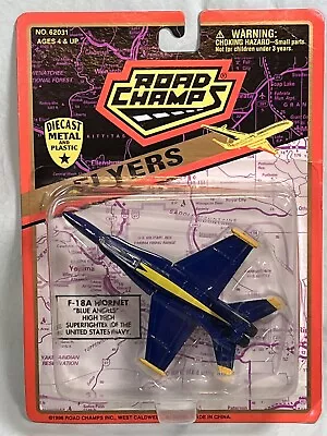 F-18A Blue Angels Hornet ~Road Champs Die Cast Flyers~ New On Card 1996 • $20