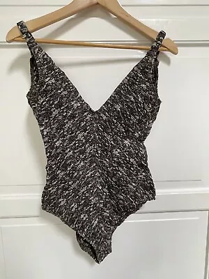 TIGERLILY Cotton One Piece Stretch Brown Toned Swimsuit  - Size 10  RRP $229 NEW • $75