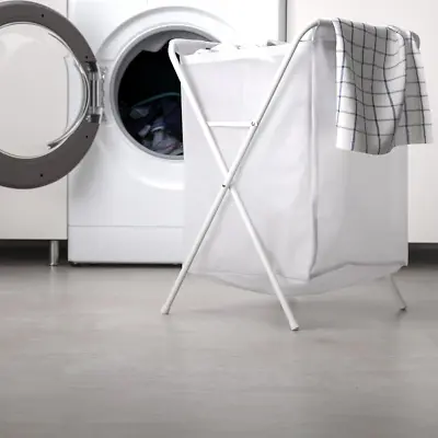 Laundry Bag With Stand JÄLL White 50L Washing Clothes Foldable Carry JALL IKEA • £8.29