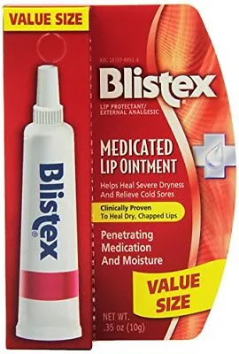 12 Pack Blistex Medicated Lip Ointment Penetrating Medication/Moisture .35oz Ea • $39.87