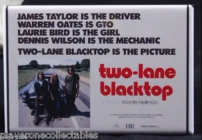 Two-Lane Blacktop Movie Poster 2  X 3  Fridge Magnet. James Taylor Dennis Wilson • $6.39