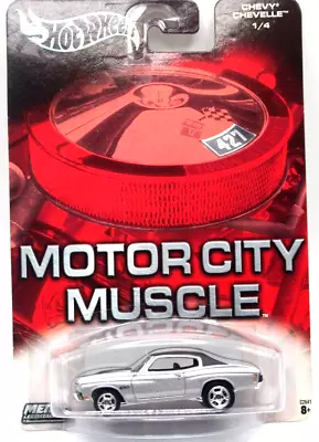 Hot Wheels 2003 Motor City 1/4 1970 Chevy Chevelle SS Met. Silver Pref5spkRR's • $6.99