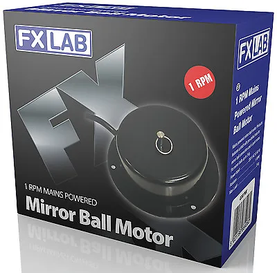 FX-Lab 1 RPM Mains Powered Quiet Operation Mirror Ball Motor & Hanger - 3kg Max • £10.99