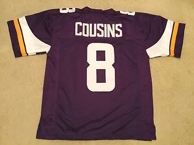 UNSIGNED CUSTOM Sewn Stitched Kirk Cousins Purple Jersey - M L XL 2XL • $14.99