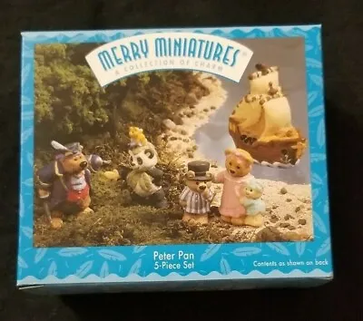 Hallmark Merry Miniatures Peter Pan 5-Piece Set 1997 New Gift Collectible Home • $8.95