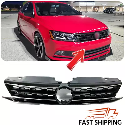 $65 • Buy Fits 2015 2016 17 2018 Volkswagen VW Jetta Front Bumper Chrome Grille Mesh Grill
