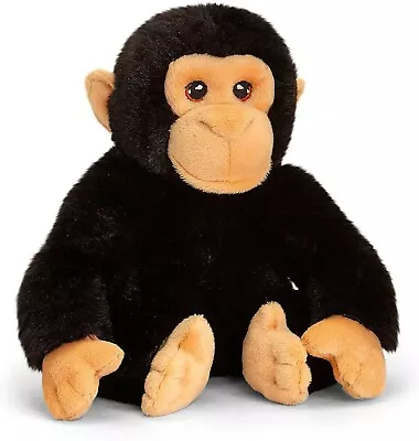 Chimp Monkey Plush Toy 16cm- 100% Recycled Eco Soft Teddy - Keel Keeleco • £11.95