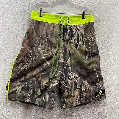 Mossy Oak Swimming Trunks Swim Shorts 100% Nylon Camo Neon Men's Size M • $2.80