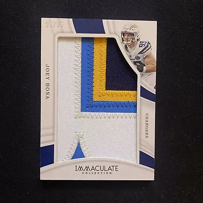 Joey Bosa  2019 PANINI IMMACULATE Letter 4-Color Jumbo Patch Numbered 23/25 • $34.99