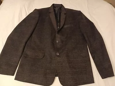 Terrific Jacket Men's 44  Black Confetti Tweed Hacking  • $27.97