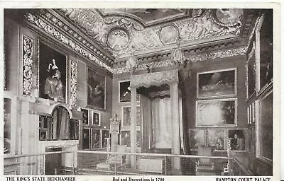 Middlesex Postcard - The King's State Bedchamber - Hampton Court - Ref A5472 • £2.21